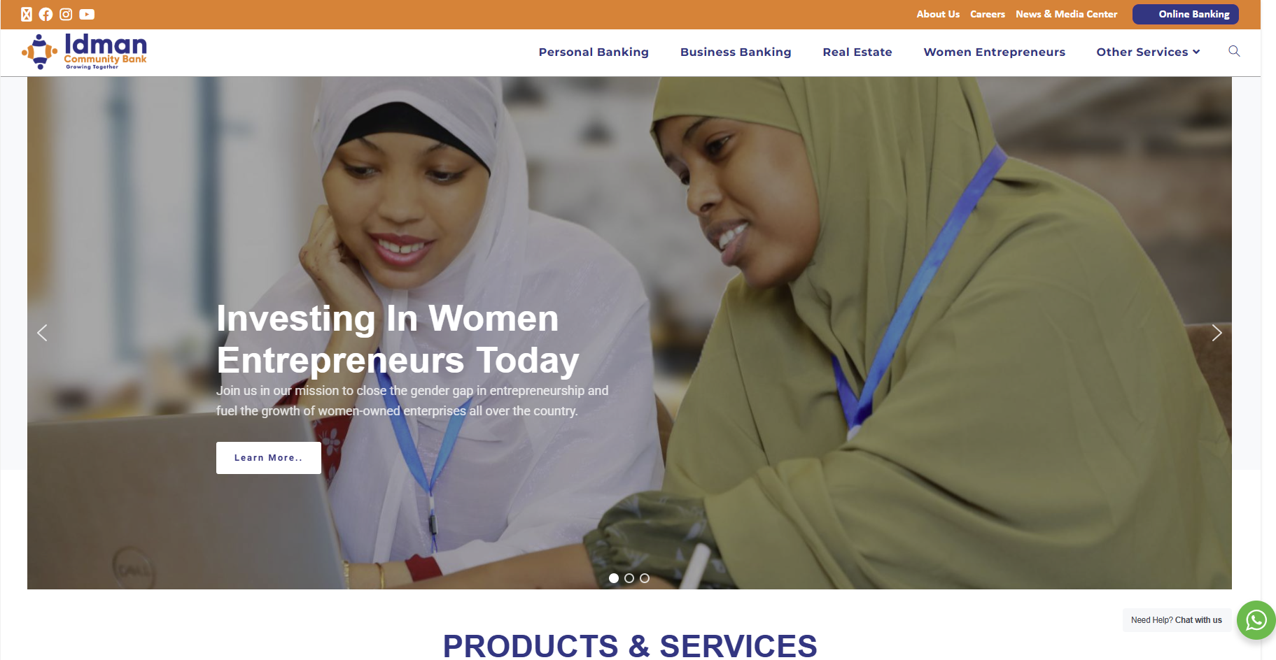 Idman Community Bank — Website Development screenshot